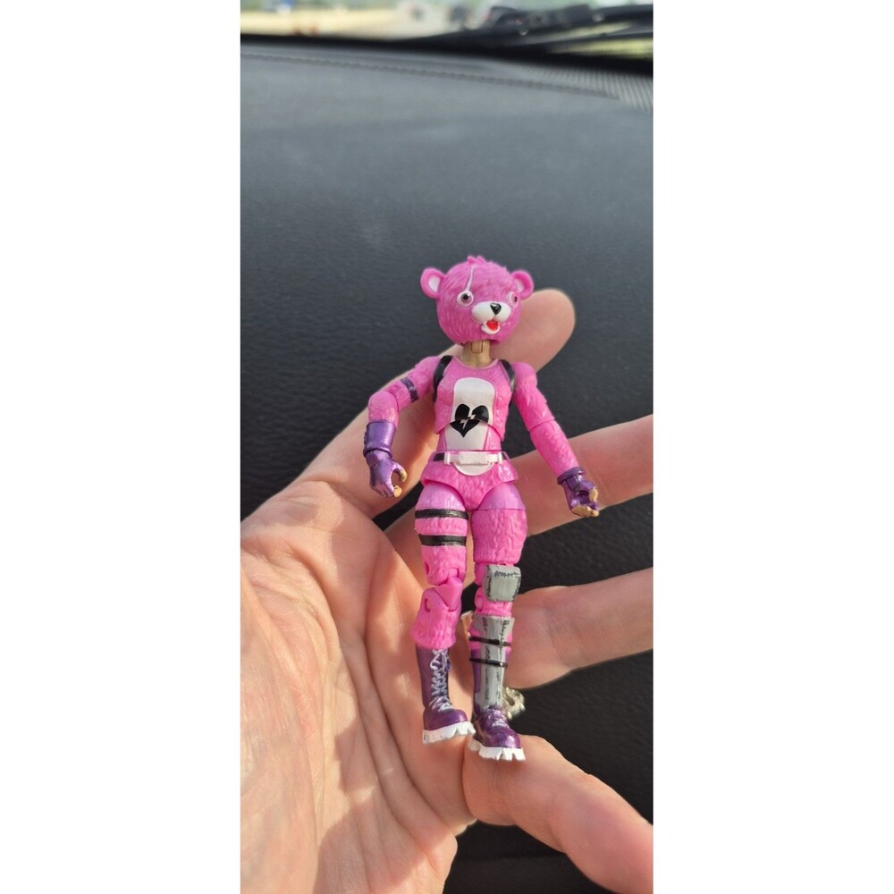 Fortnite Cuddle Team Leader Pink Bear 4” Action Figure Gaming Toy Collector Owne